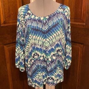 3/$20 Chico’s Lightweight Tie-Dye Blouse